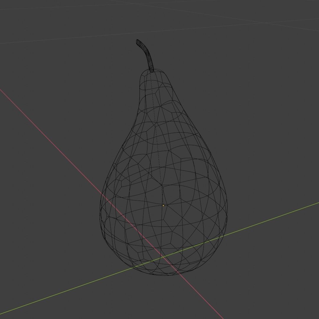 Pear Model two pears Low-poly 3D model_9