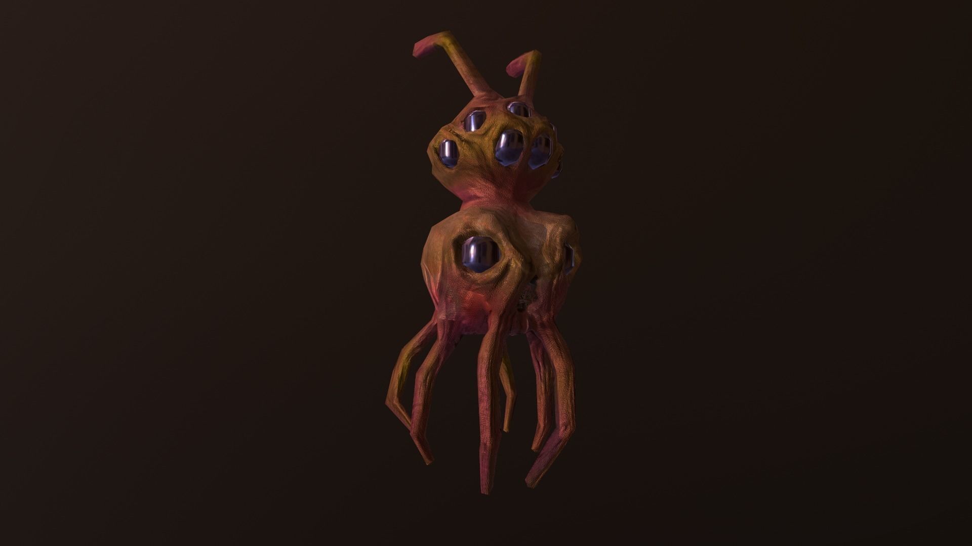 Octopus Meduse Low-poly 3D model_7