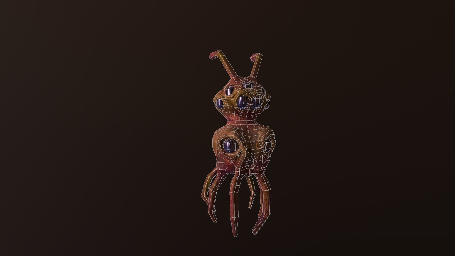 Octopus Meduse Low-poly 3D model_14