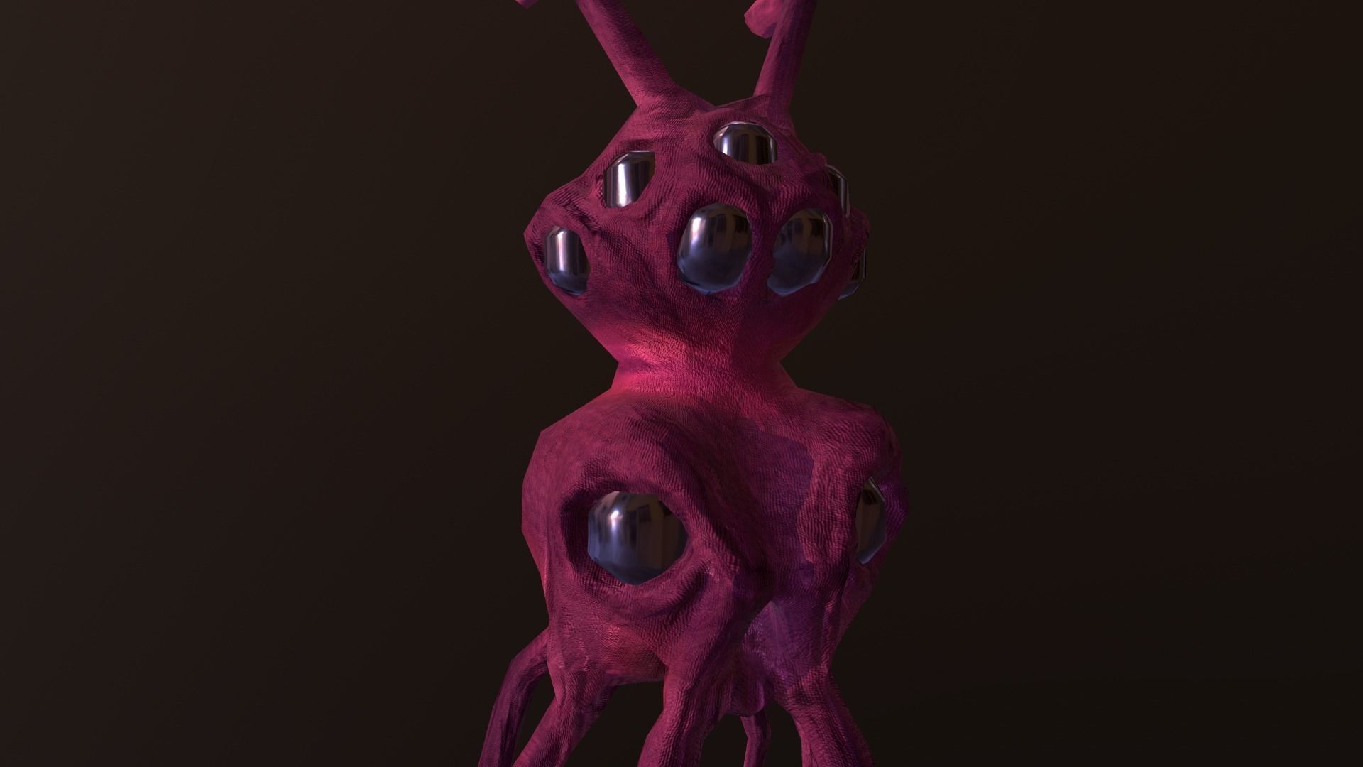 Octopus Meduse Low-poly 3D model_4