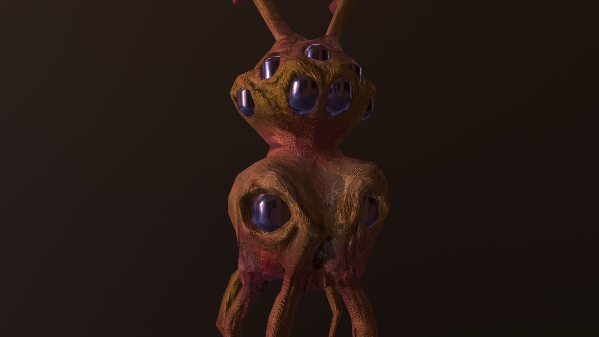 Octopus Meduse Low-poly 3D model_3