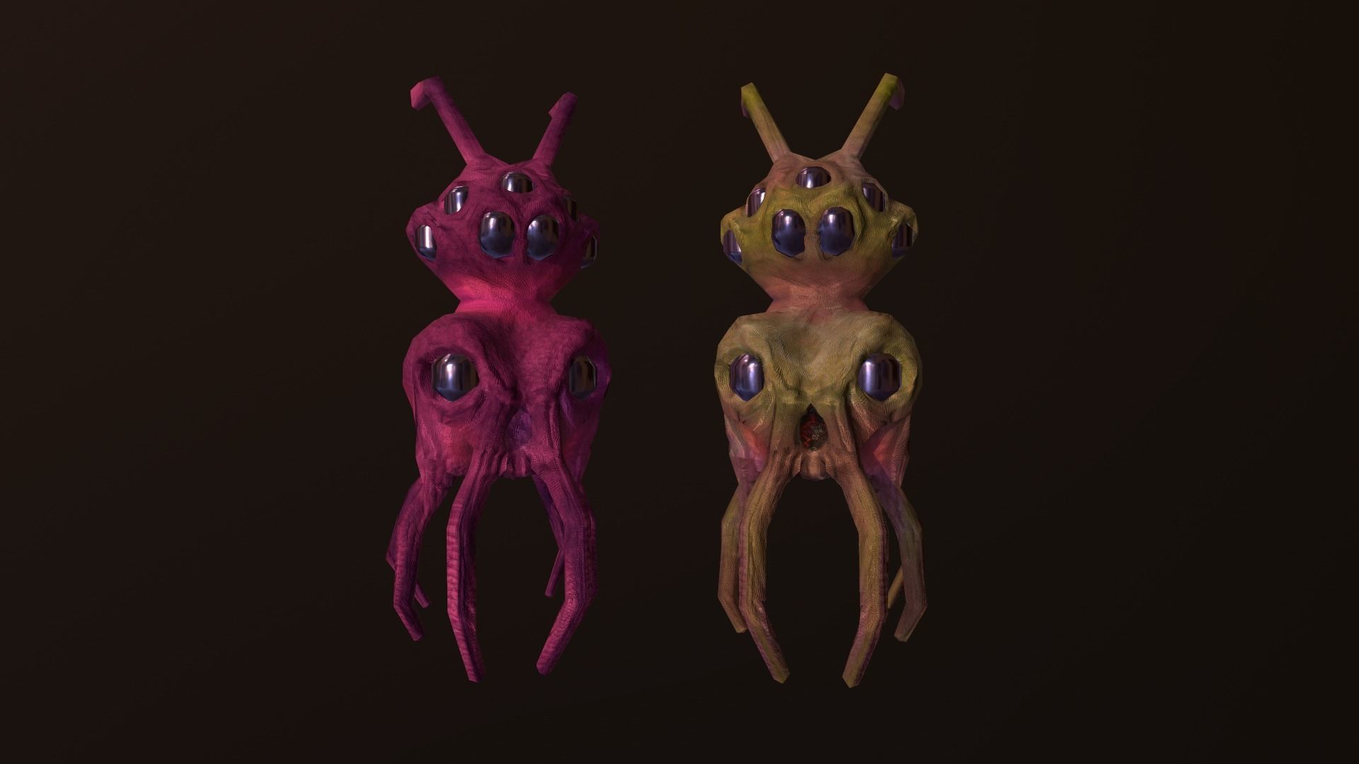 Octopus Meduse Low-poly 3D model_13