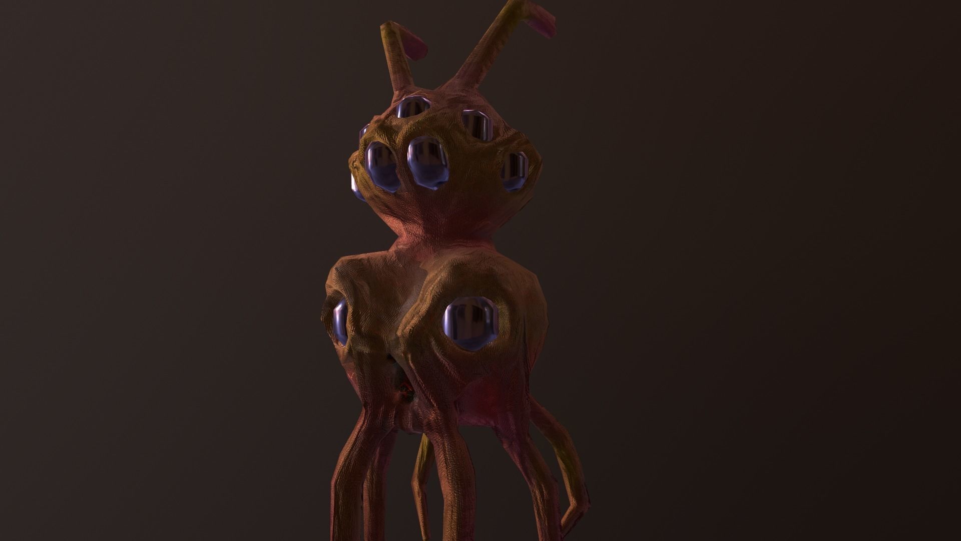 Octopus Meduse Low-poly 3D model_6