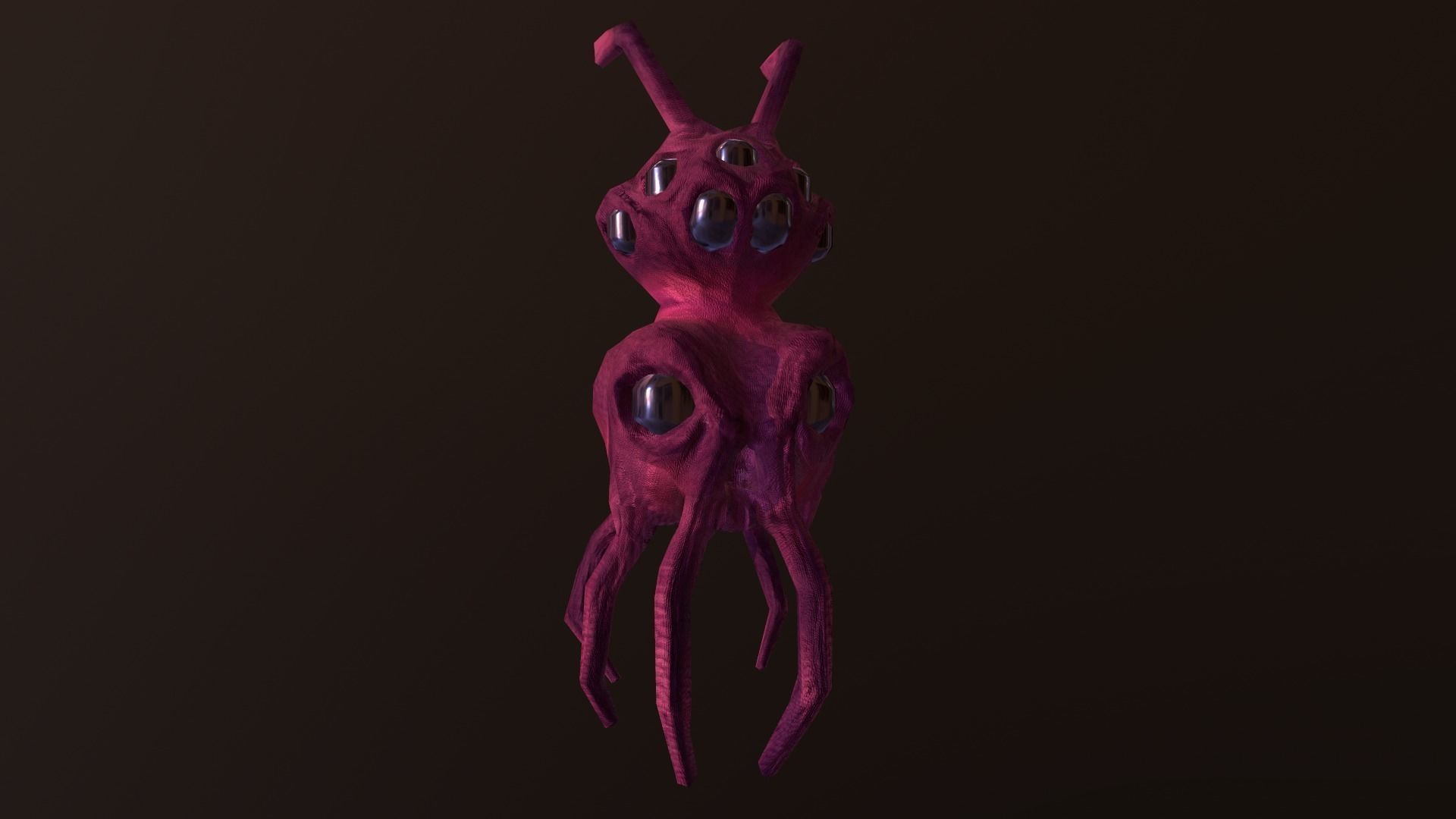 Octopus Meduse Low-poly 3D model_11