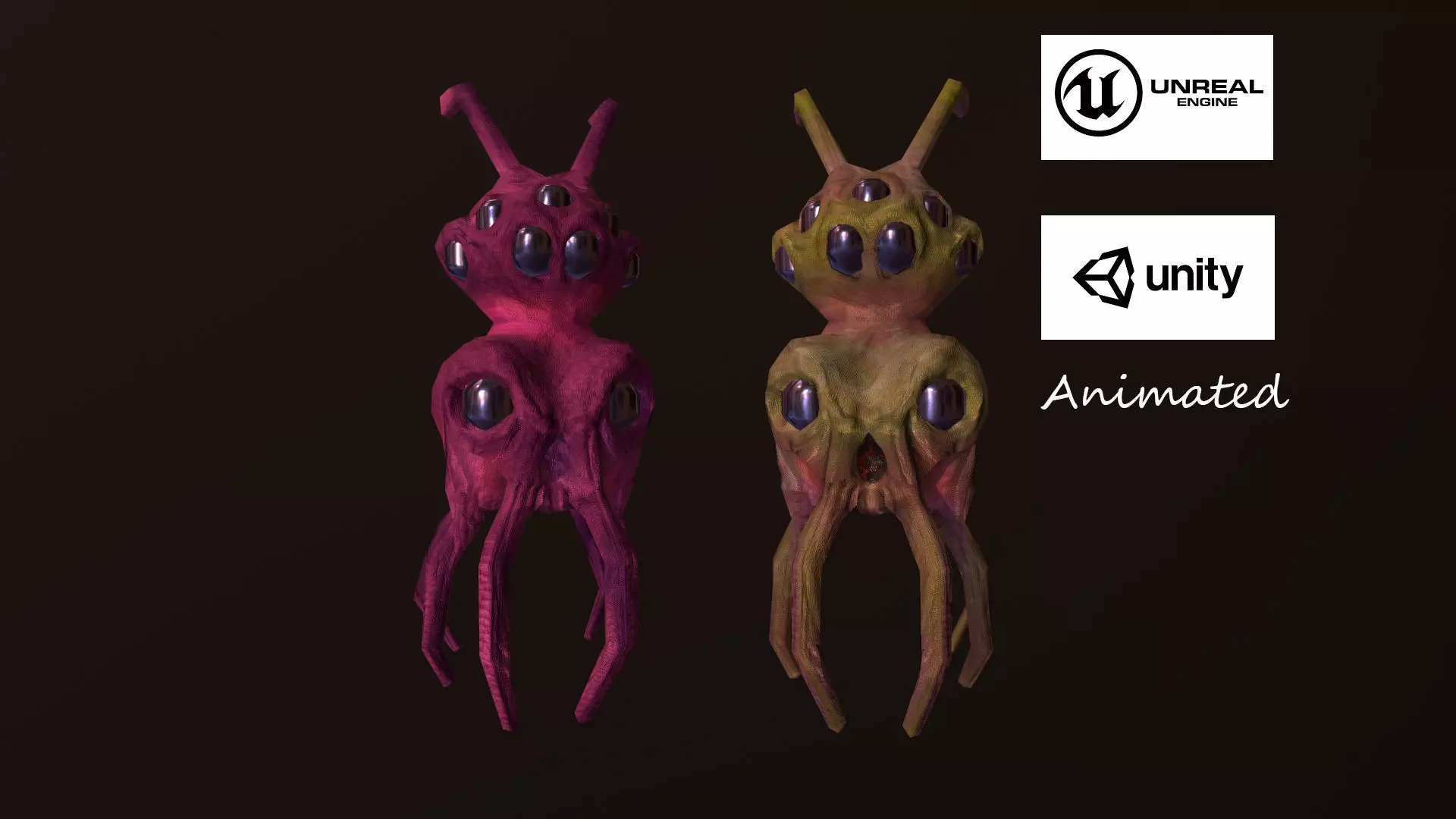 Octopus Meduse Low-poly 3D model_0
