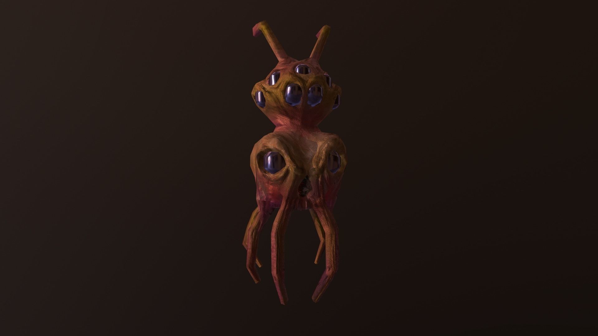 Octopus Meduse Low-poly 3D model_5
