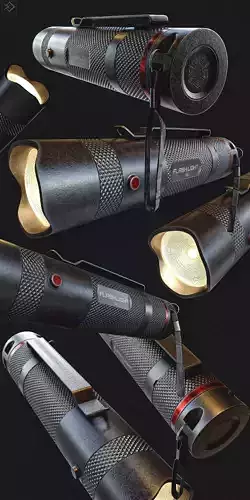 Flashlight Low-poly 3D model