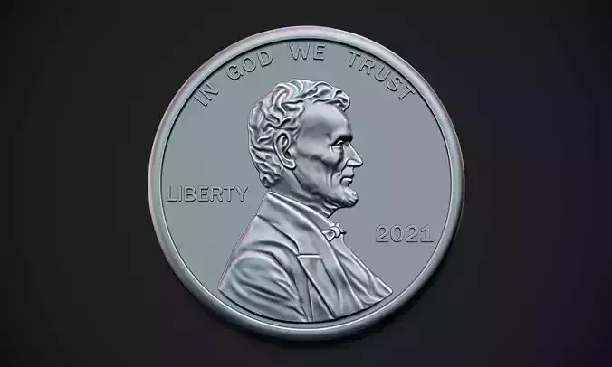 Lincoln Coin 3D print model