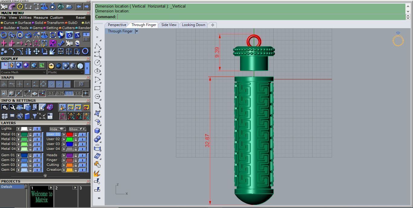 Holder Capsule Pendant P 013 3D print model_4