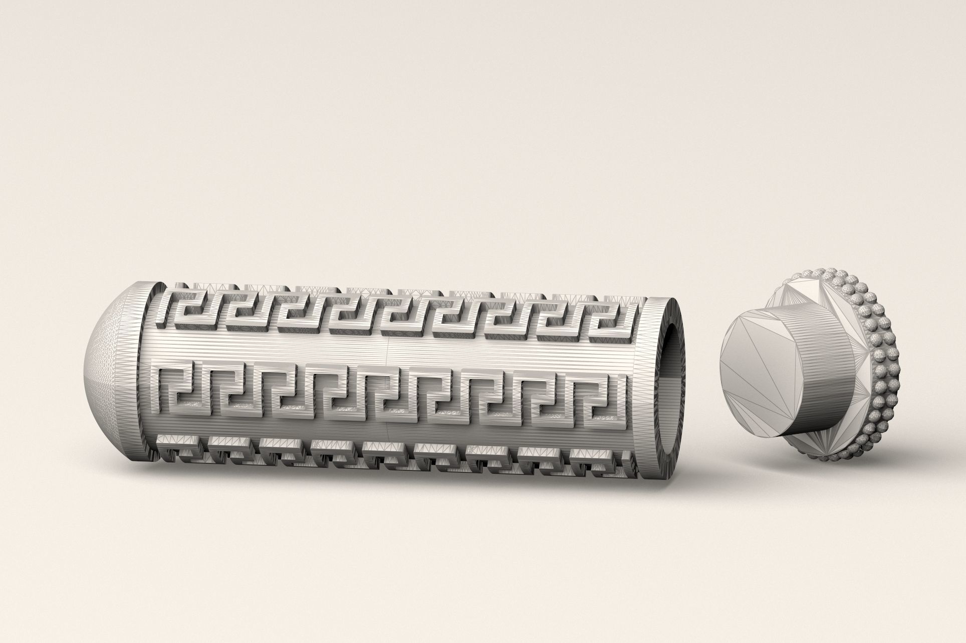 Holder Capsule Pendant P 013 3D print model_5