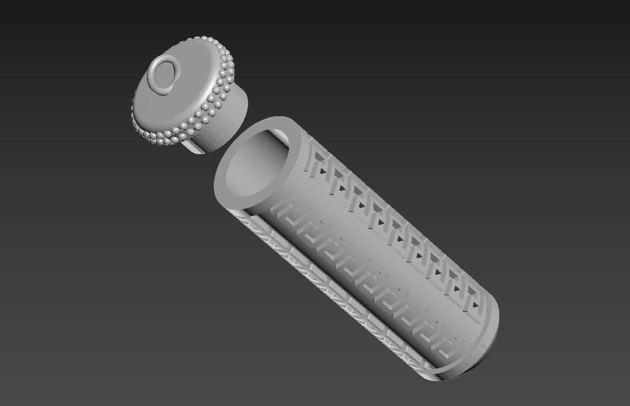 Holder Capsule Pendant P 013 3D print model_8