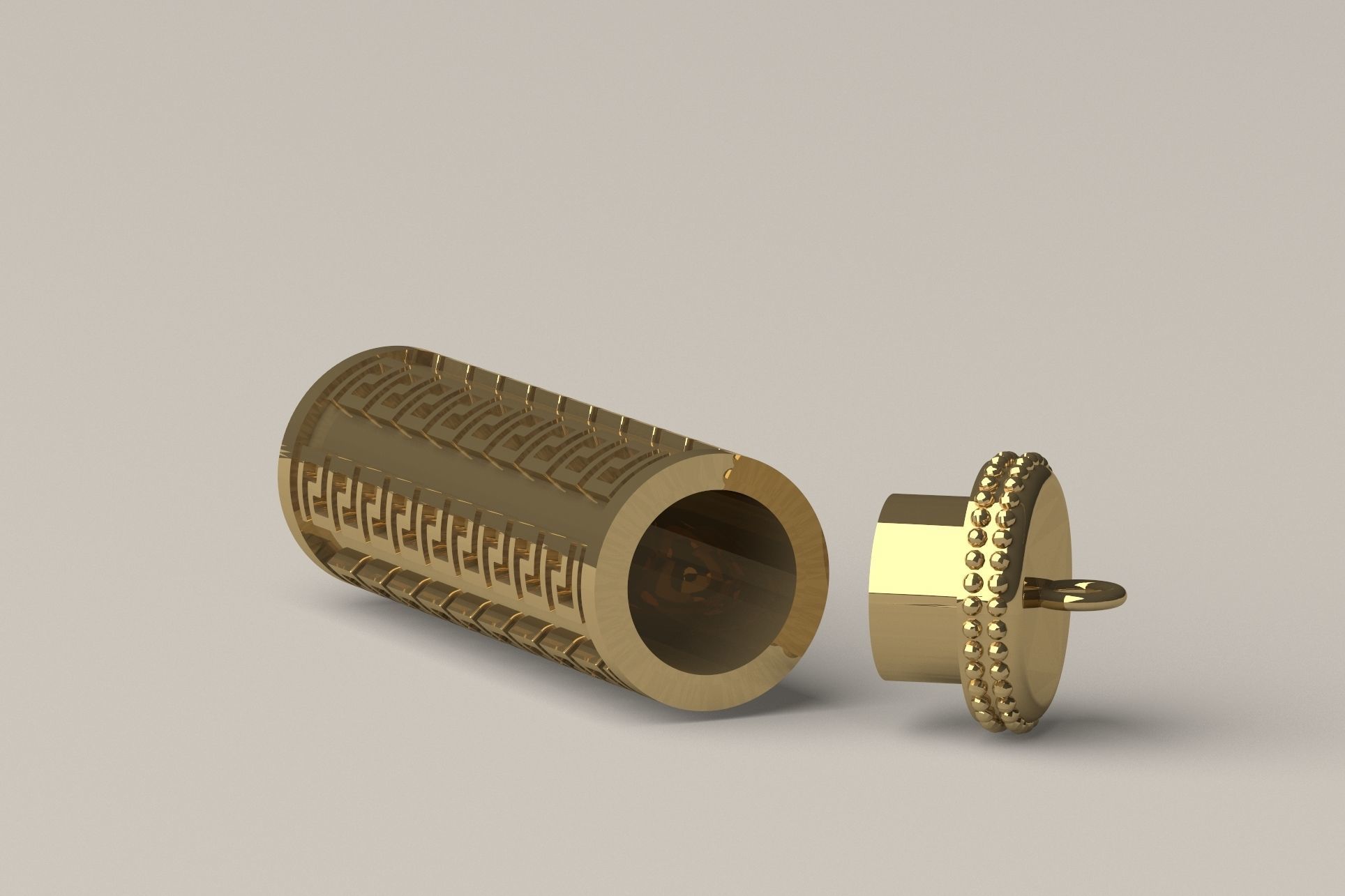 Holder Capsule Pendant P 013 3D print model_2