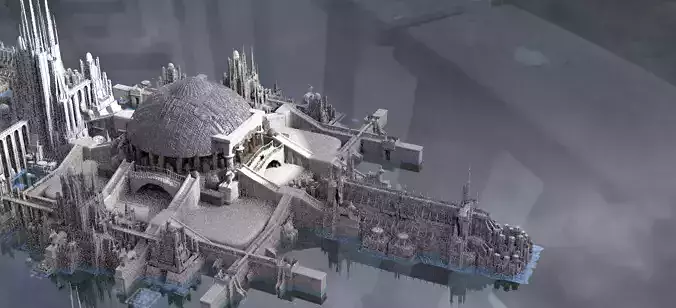 Ancient hallways Scifi City Kit bash 3