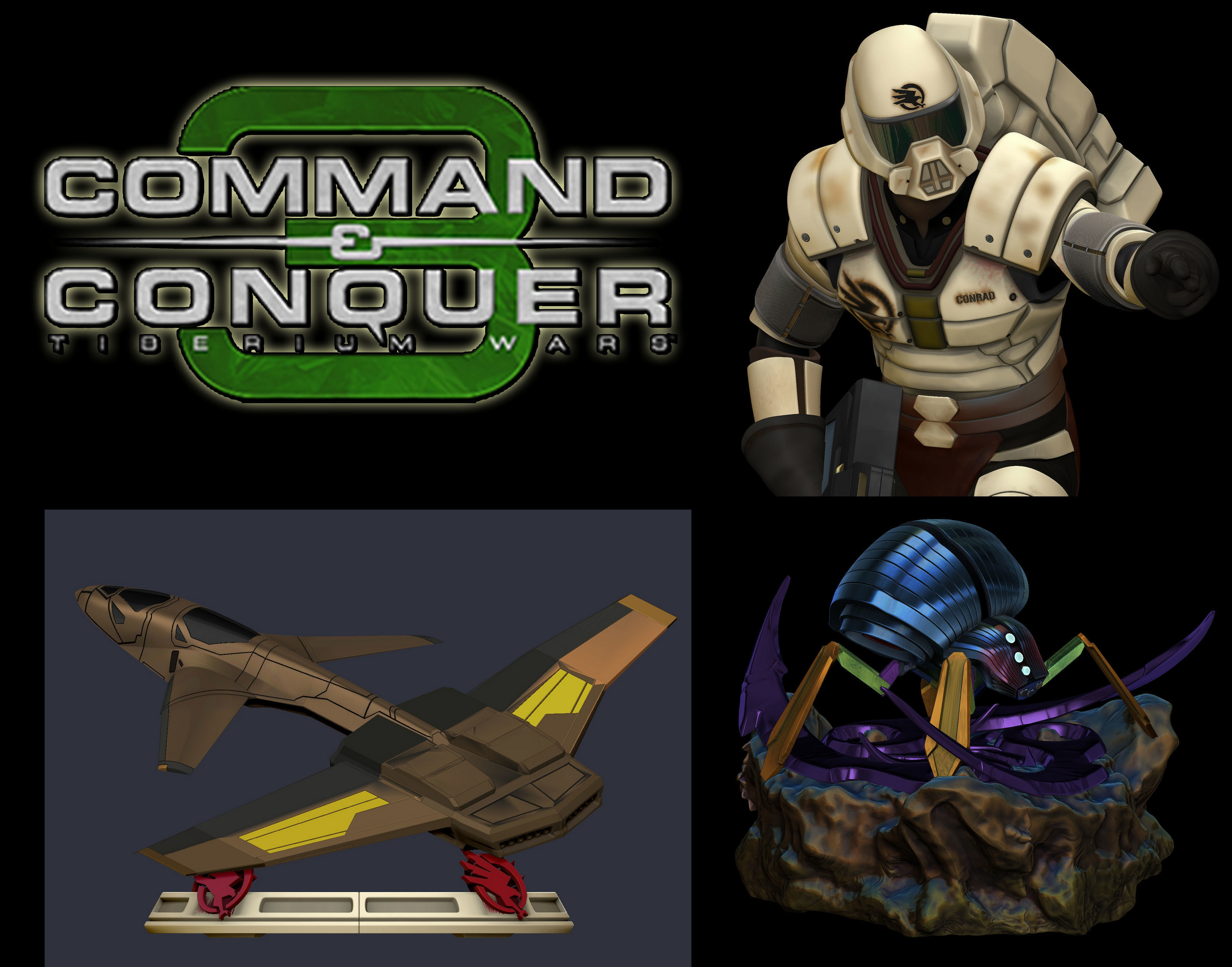 Command and Conquer pack 3 in 1 3D print model_0