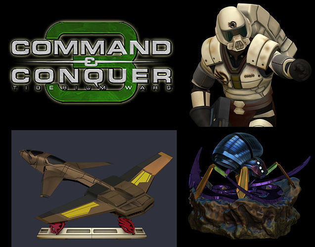 Command and Conquer pack 3 in 1 3D print model