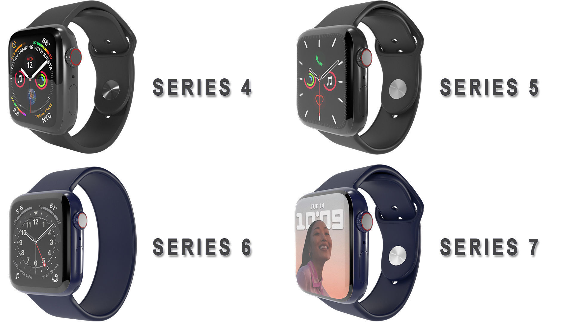 Apple Watch All Series 3D Model Collection_2