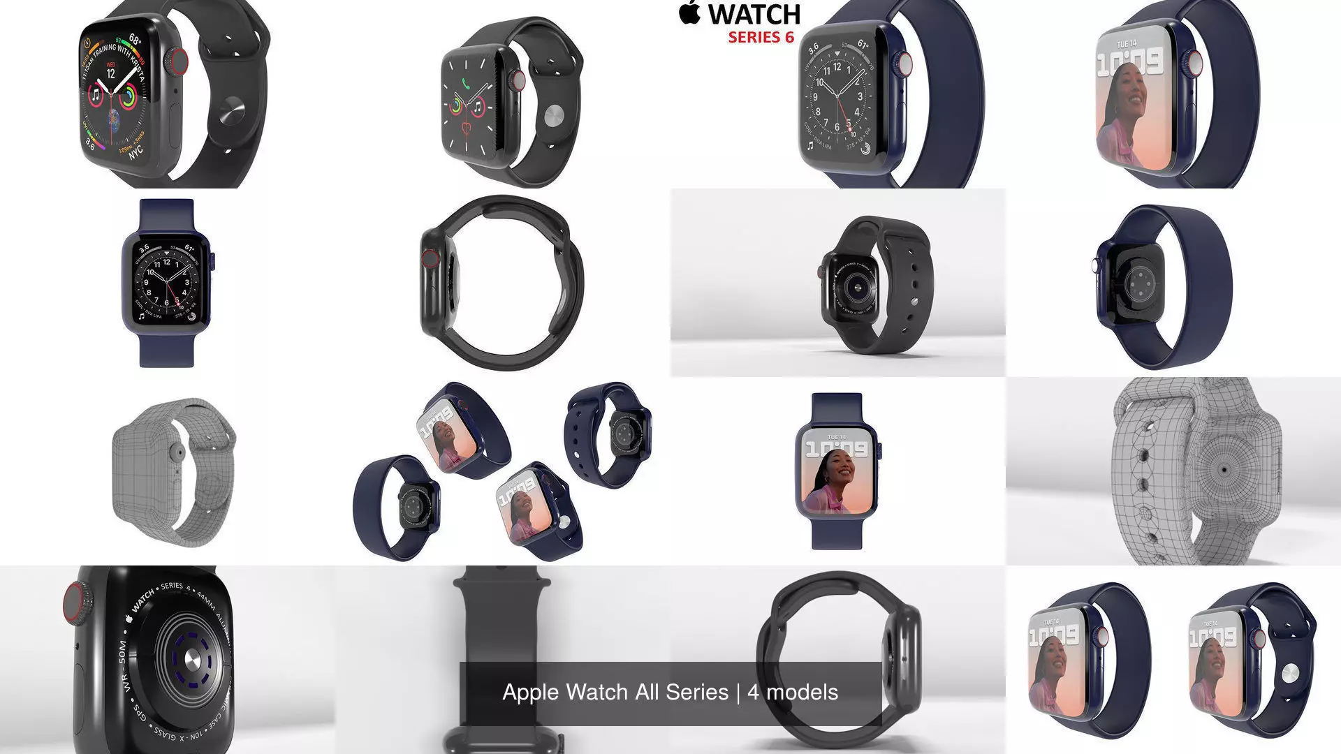 Apple Watch All Series 3D Model Collection_1