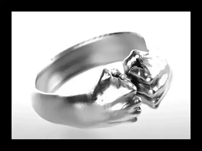Super power man fist hand fighter boss ring 3D print model