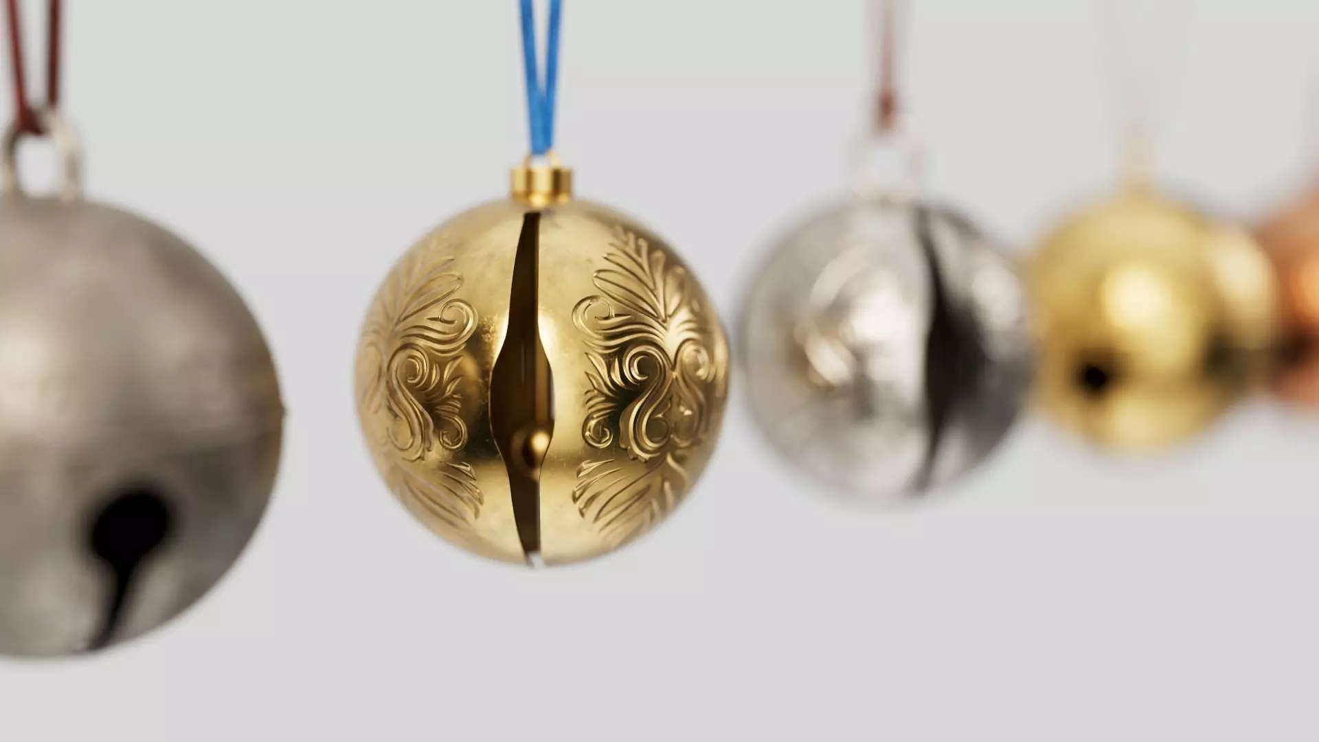 Christmas bell ball builder with 15 mesh 4 skin and 3 colors 3D model_0
