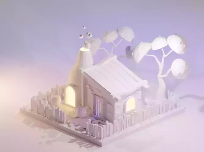 House 3D model paper Free 3D model