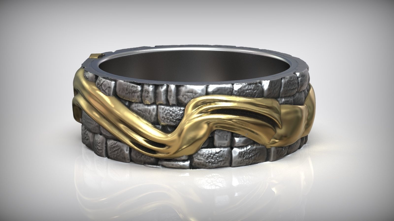 Hand Of God Ring Creation Of Adam 3D print model_4