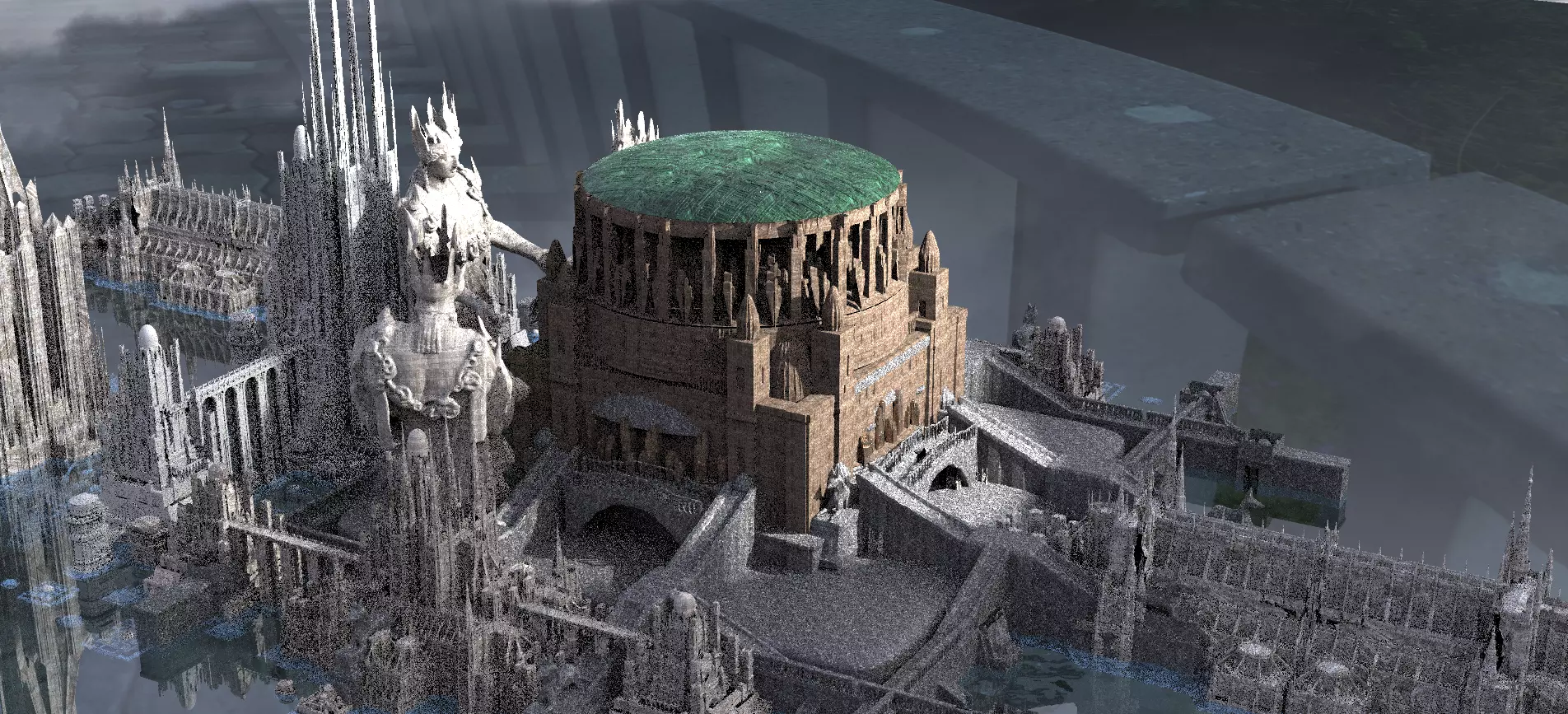 Election Chambers Cityscape 3D Kit bash 3D model_0