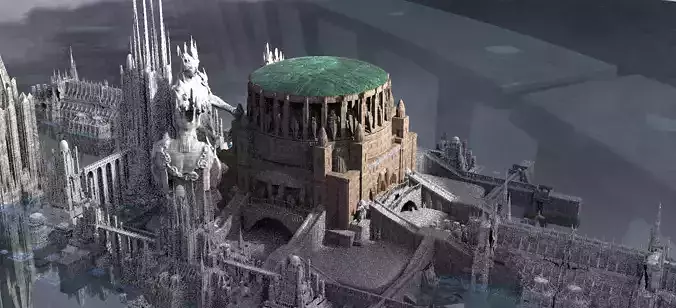 Election Chambers Cityscape 3D Kit bash 3D model
