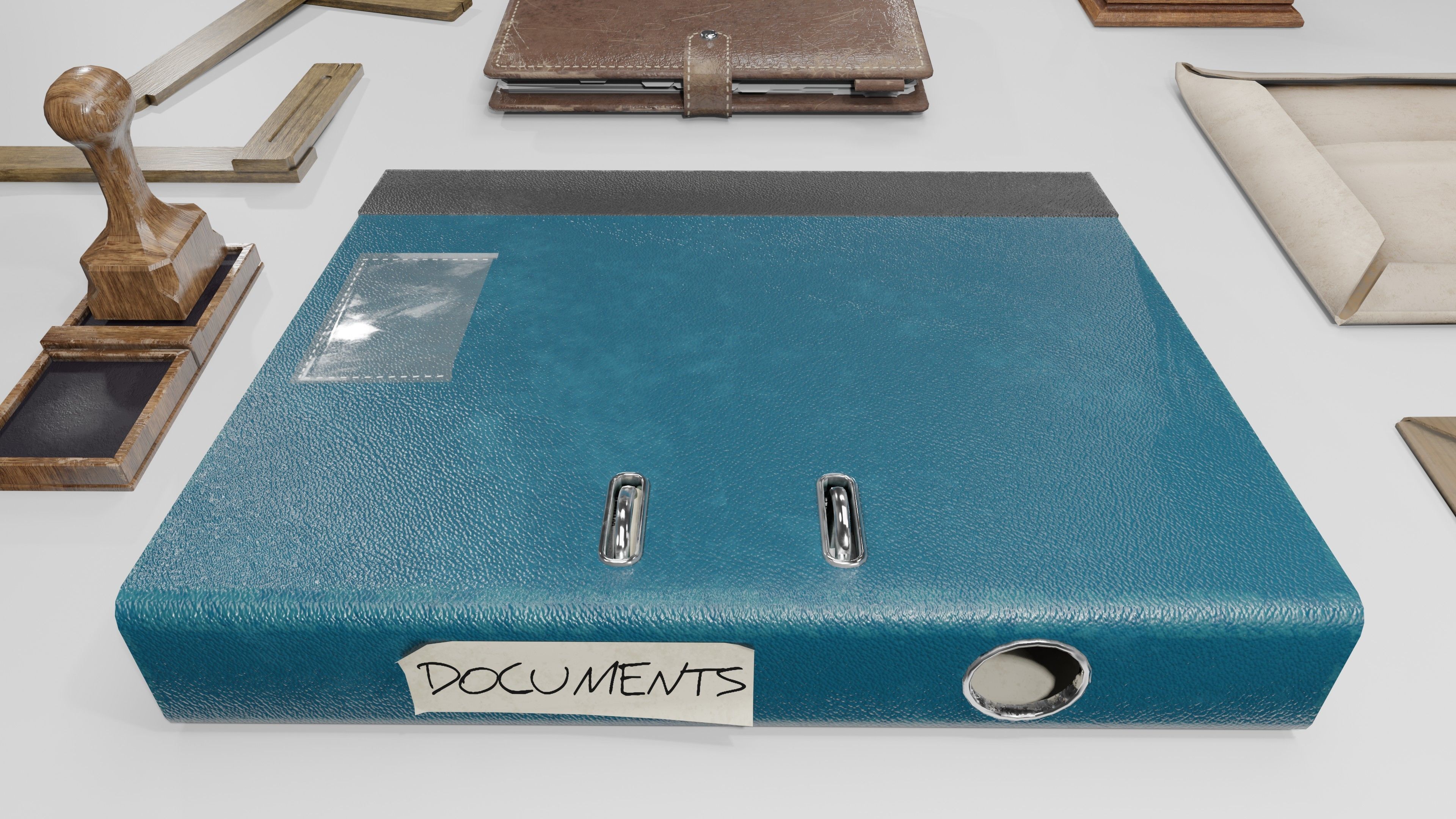 Stationery office pack 2 Low-poly 3D model_13