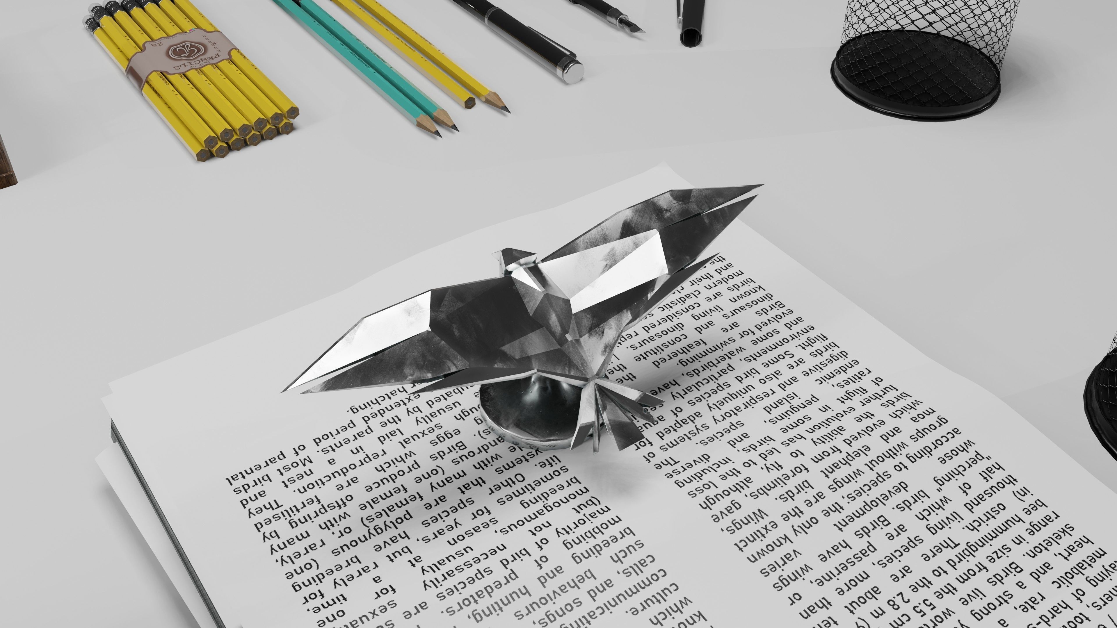 Stationery office pack 2 Low-poly 3D model_20