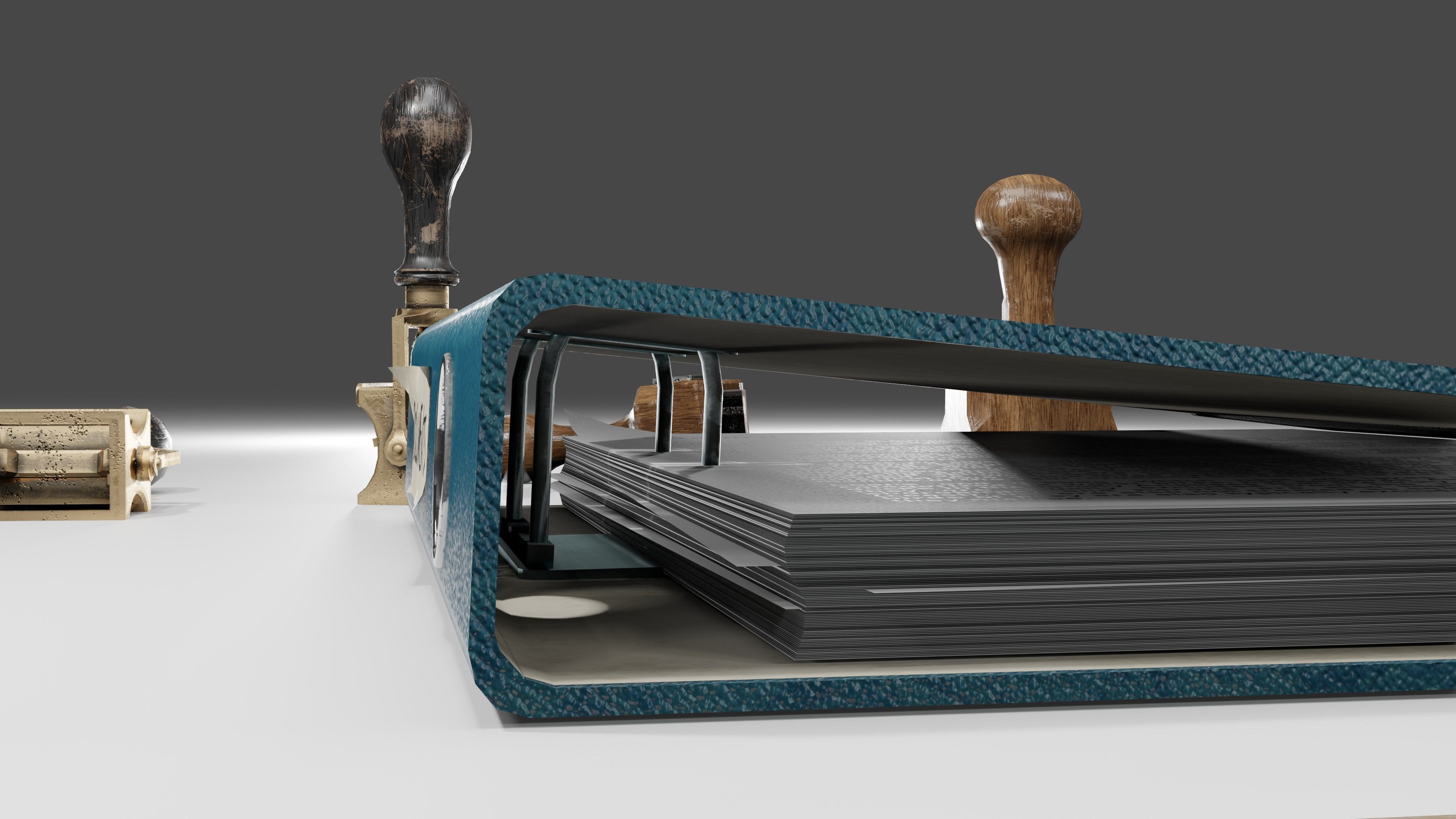 Stationery office pack 2 Low-poly 3D model_14