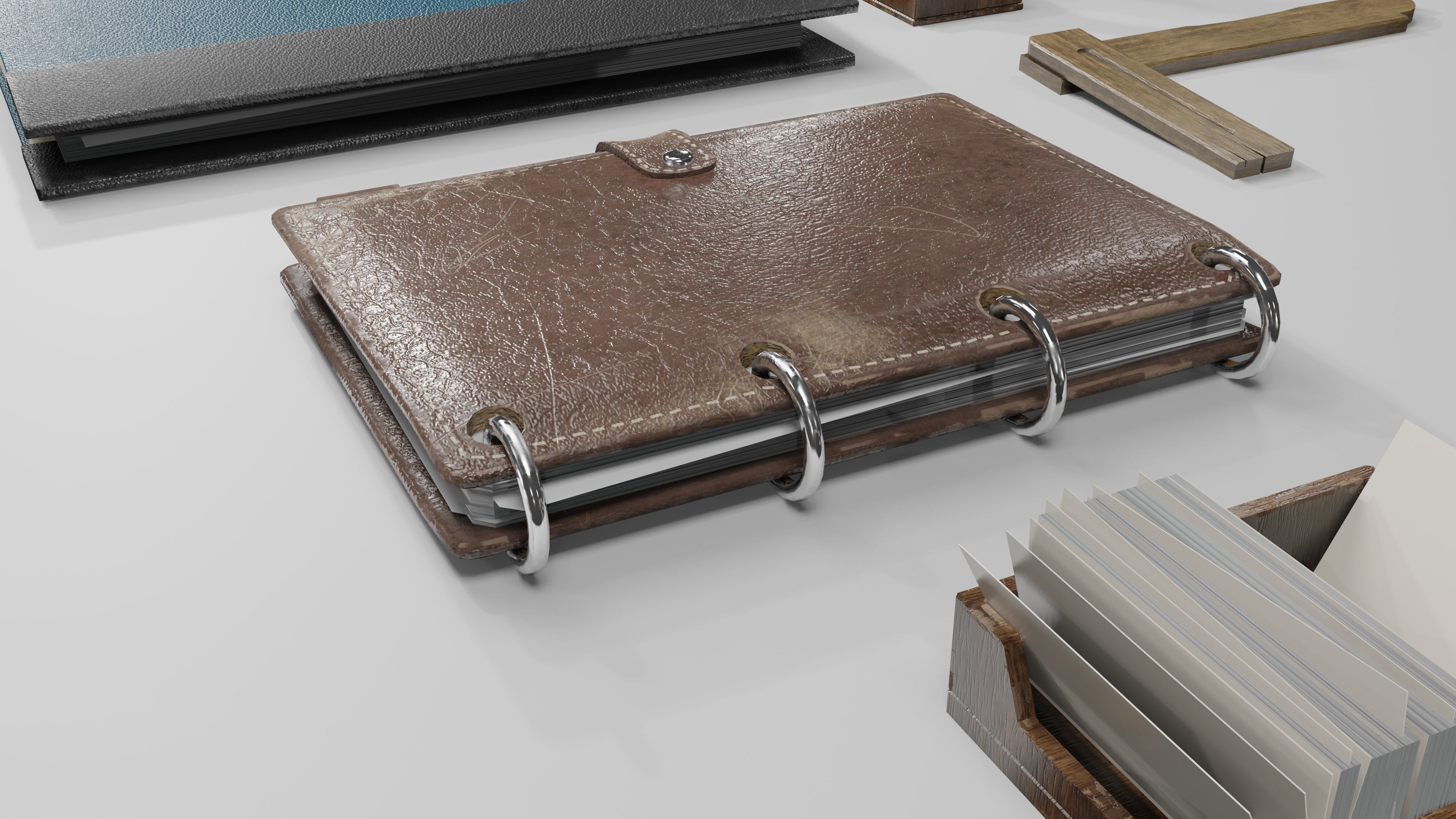 Stationery office pack 2 Low-poly 3D model_19