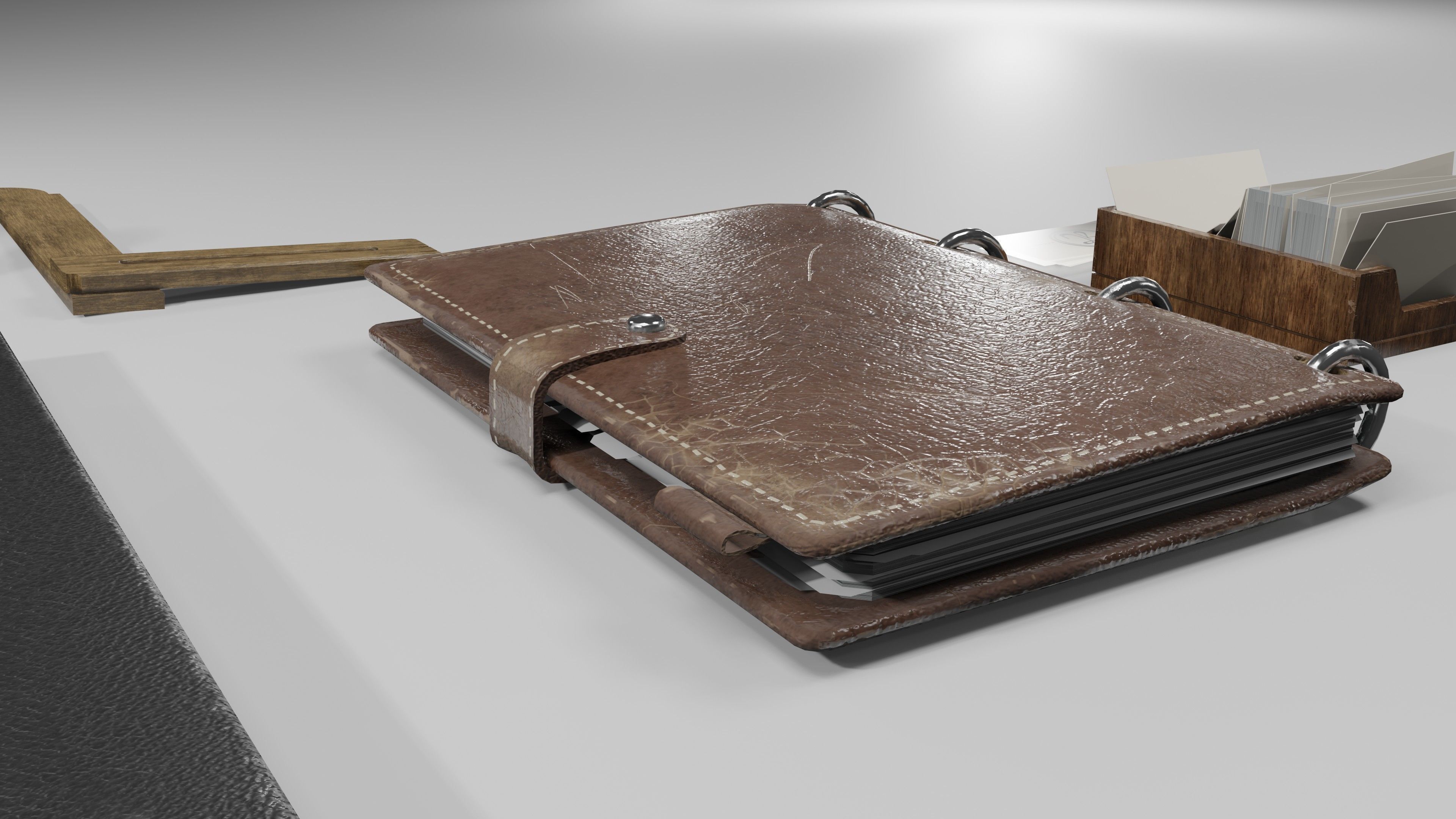 Stationery office pack 2 Low-poly 3D model_18