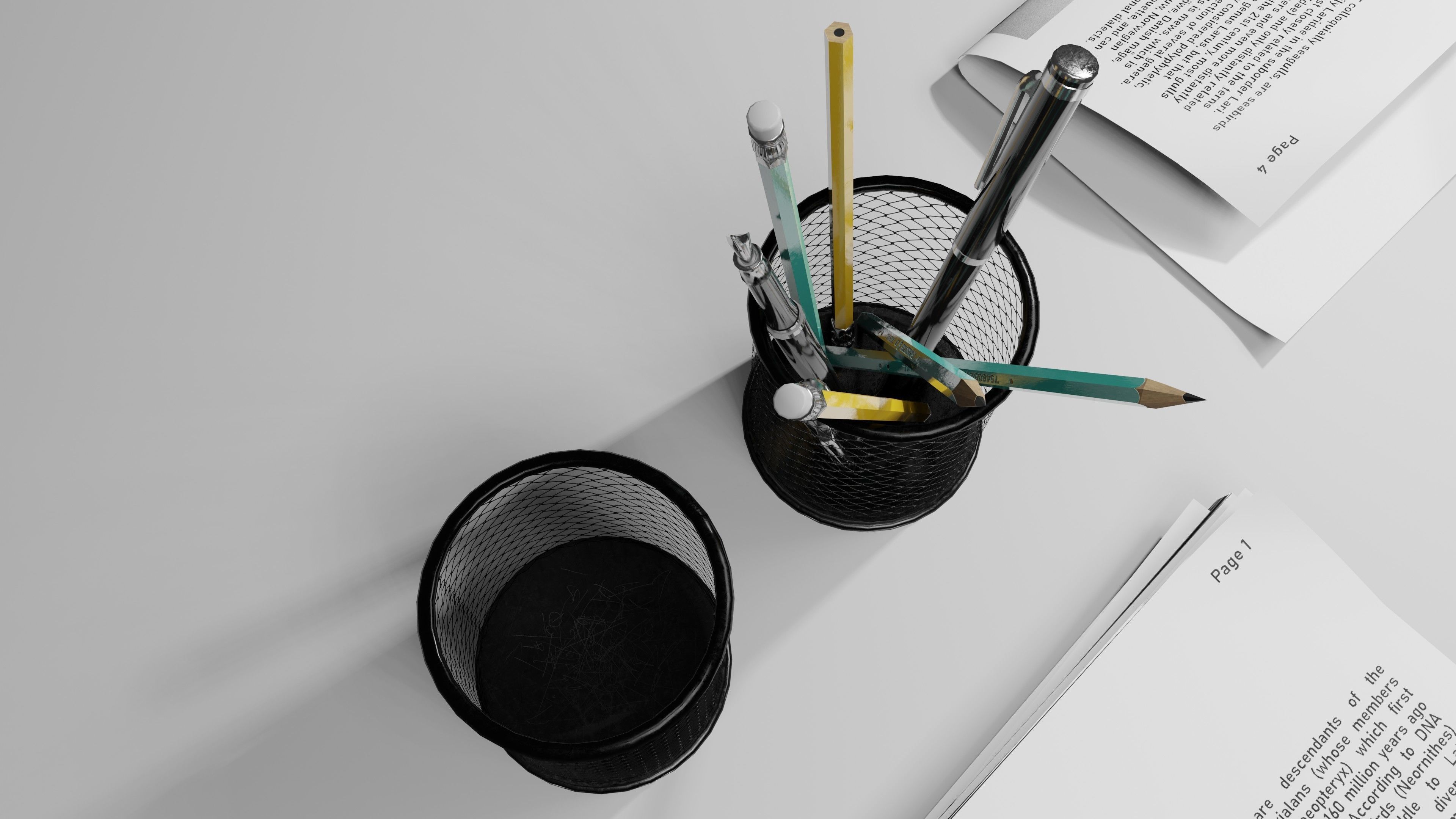 Stationery office pack 2 Low-poly 3D model_28