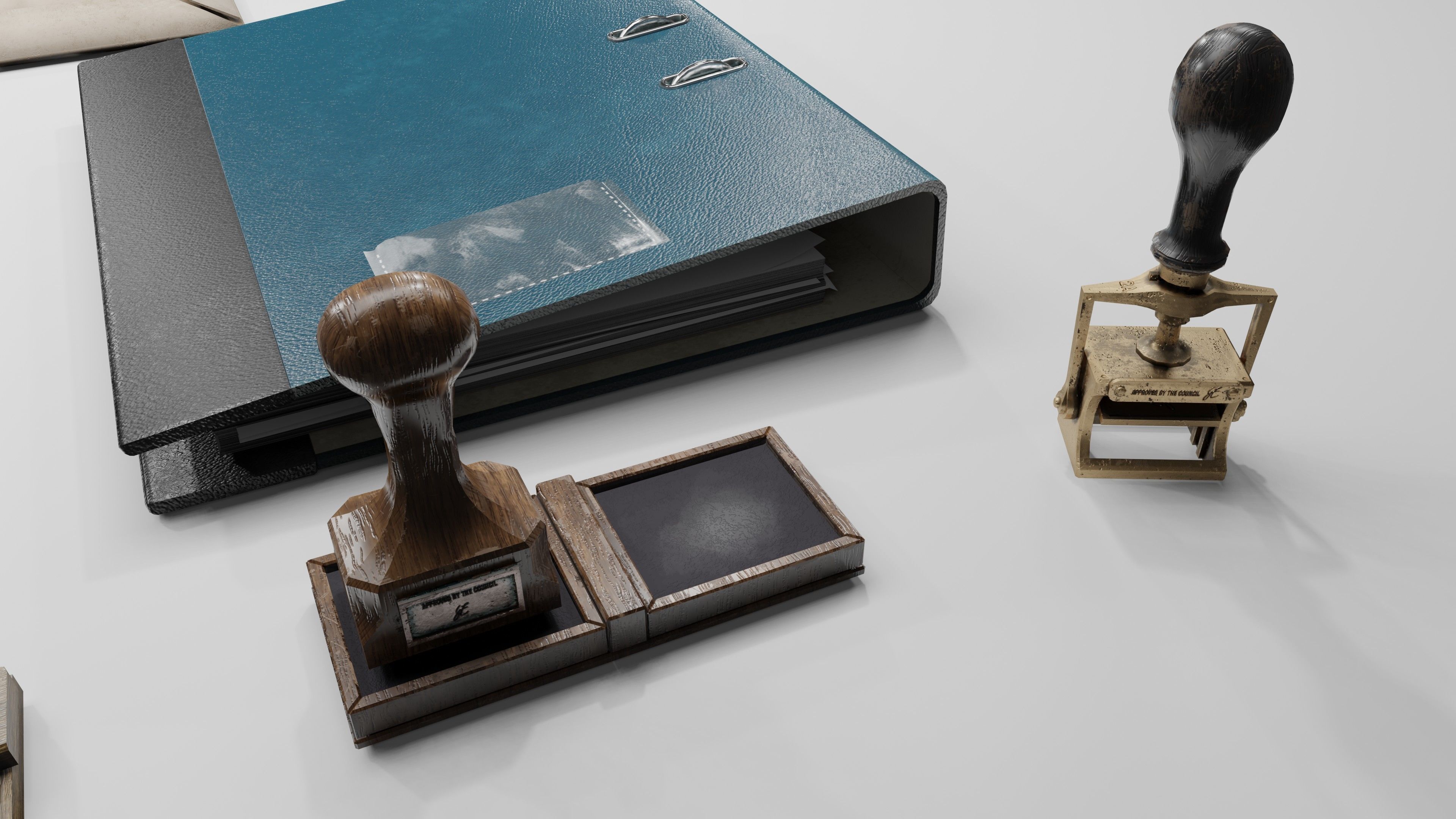 Stationery office pack 2 Low-poly 3D model_10