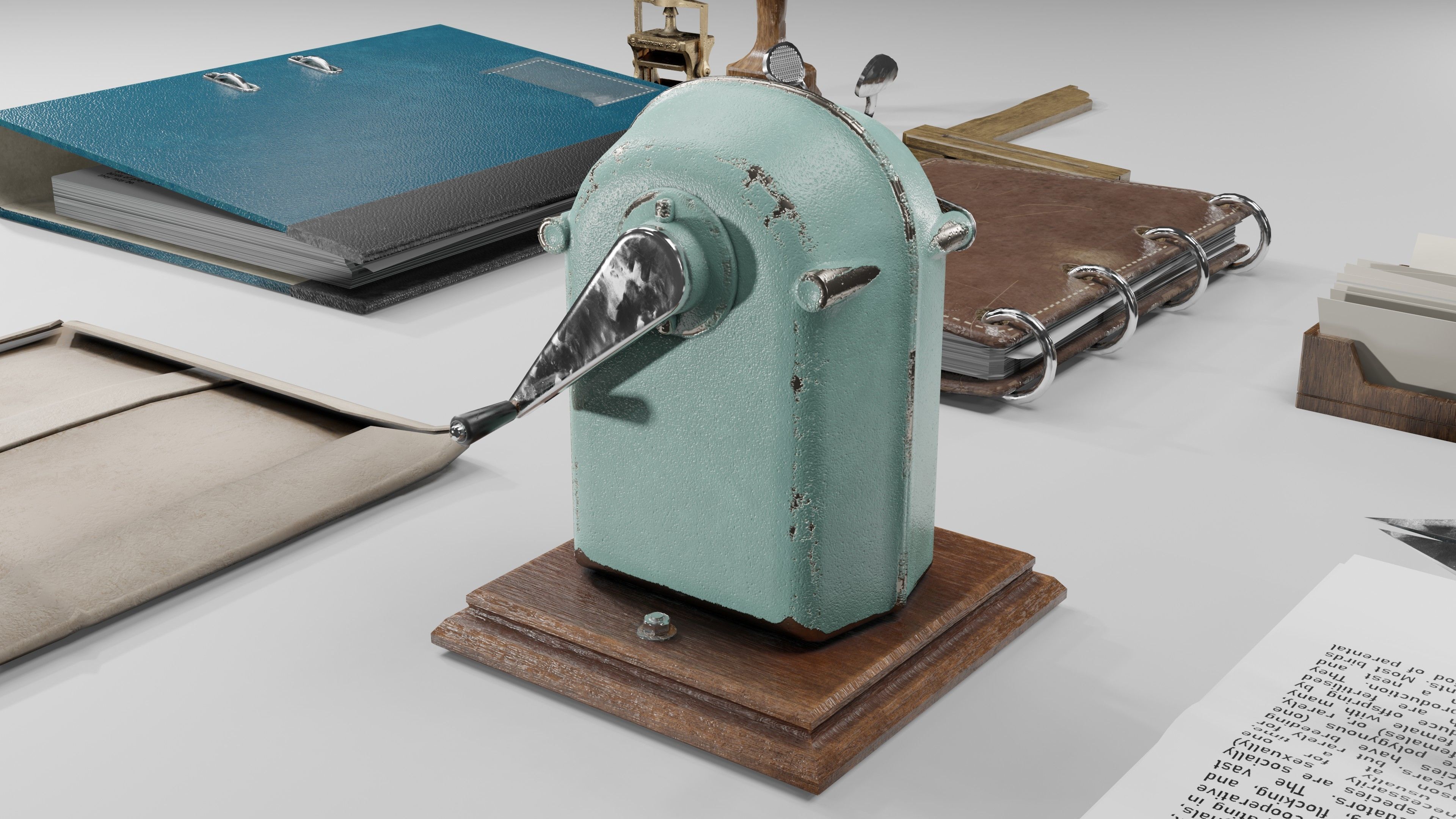 Stationery office pack 2 Low-poly 3D model_9