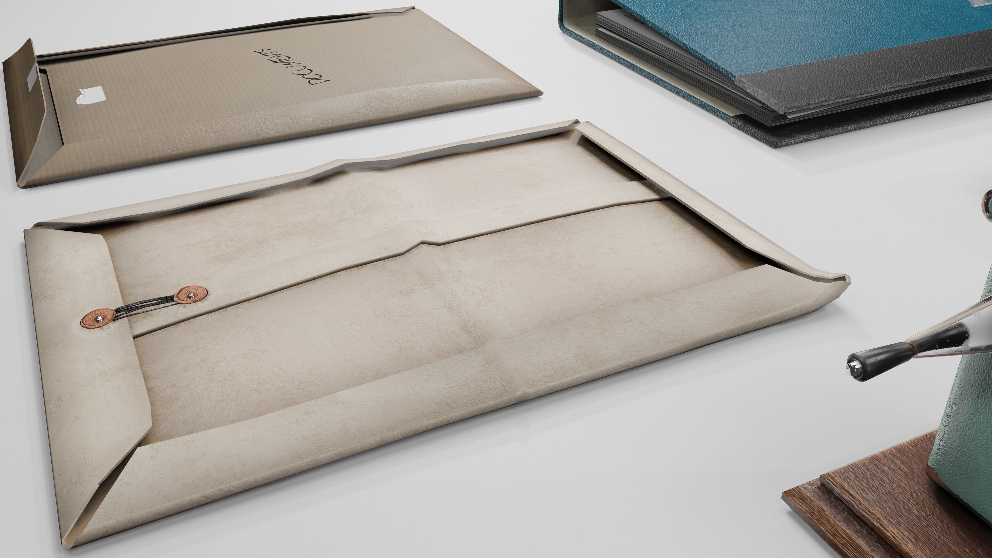 Stationery office pack 2 Low-poly 3D model_15