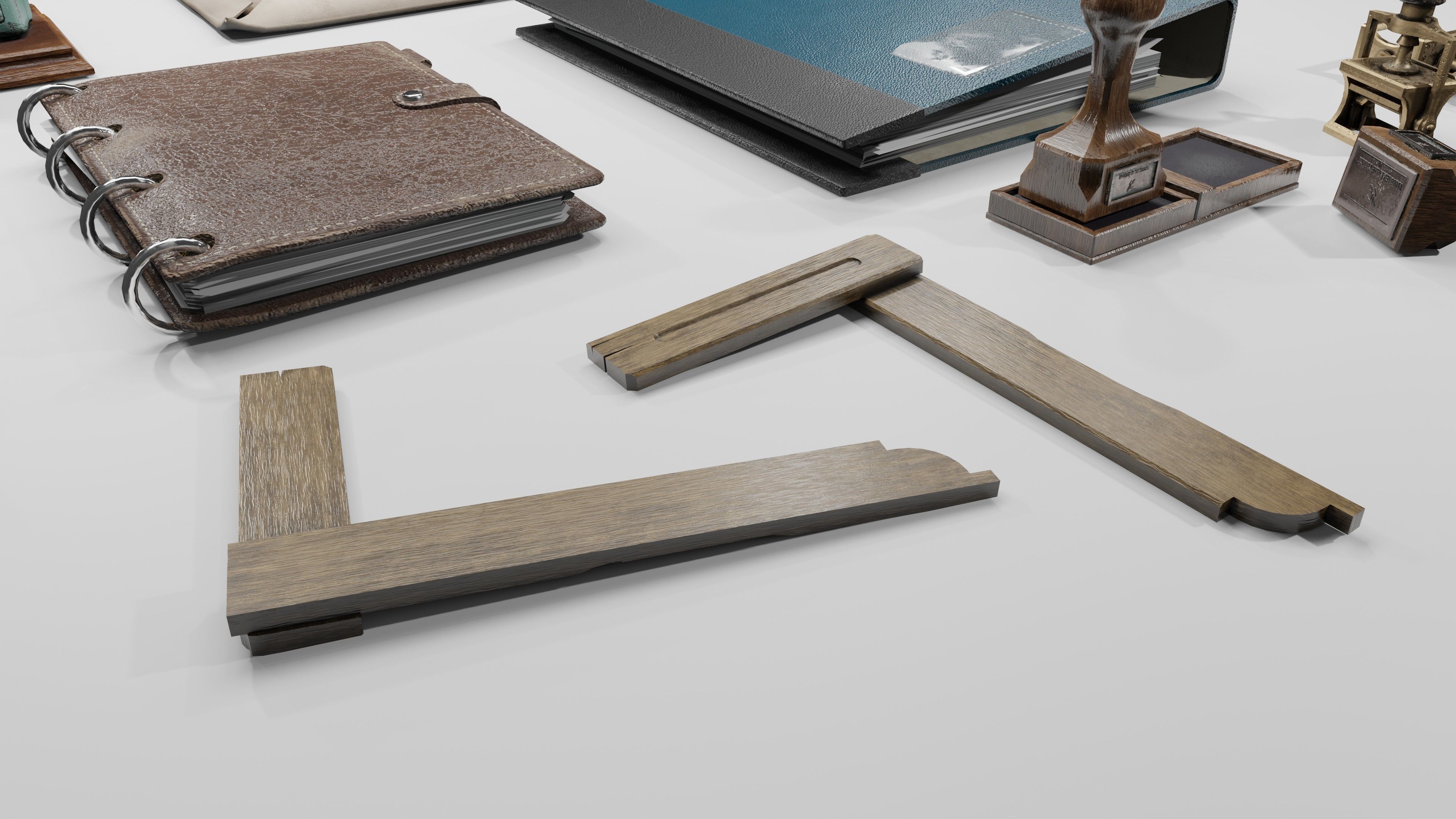 Stationery office pack 2 Low-poly 3D model_11