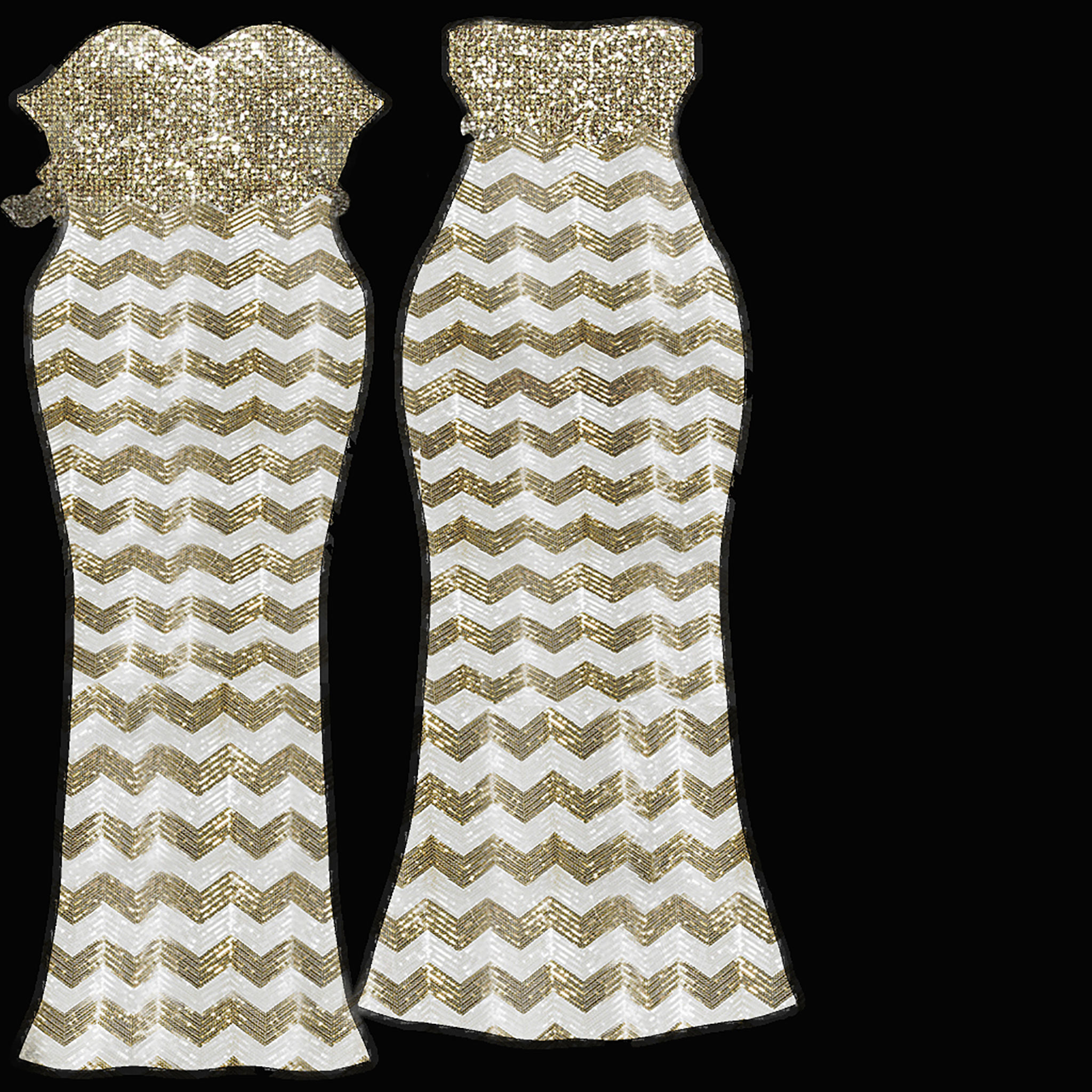 Strapless Sequin Dress Low-poly 3D model_11