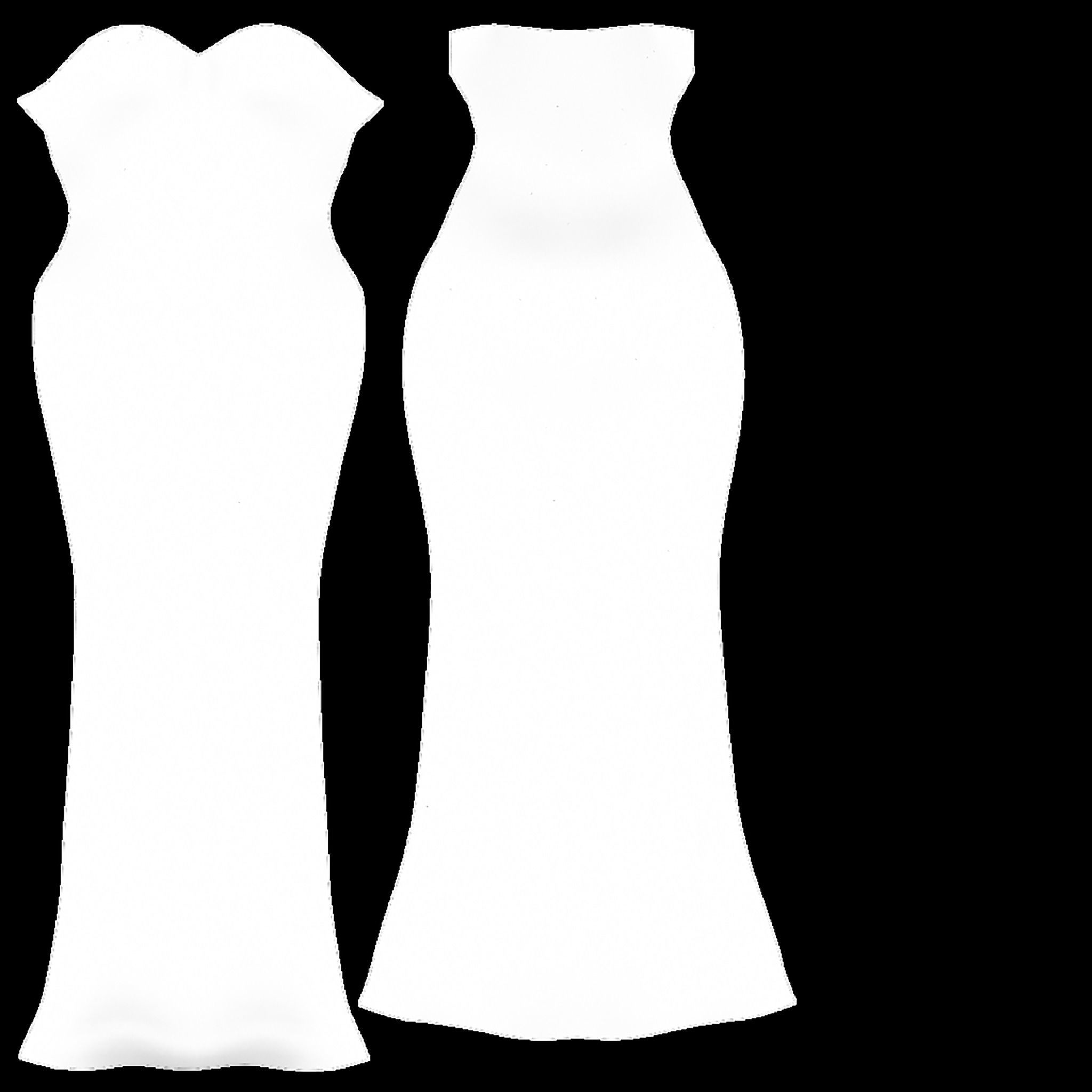 Strapless Sequin Dress Low-poly 3D model_9