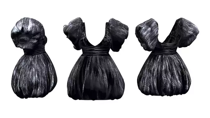 Puffy Dress V1 Low-poly 3D model