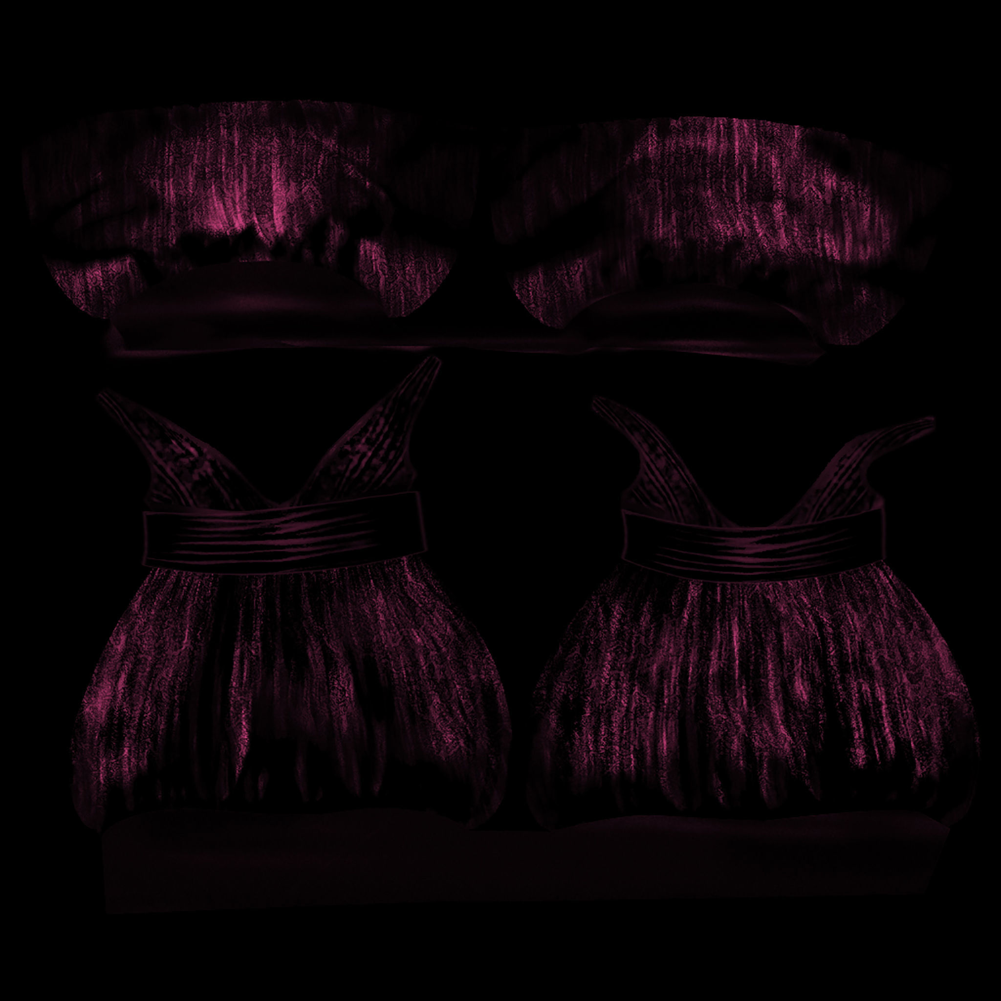 Puffy Dress V1 Low-poly 3D model_10