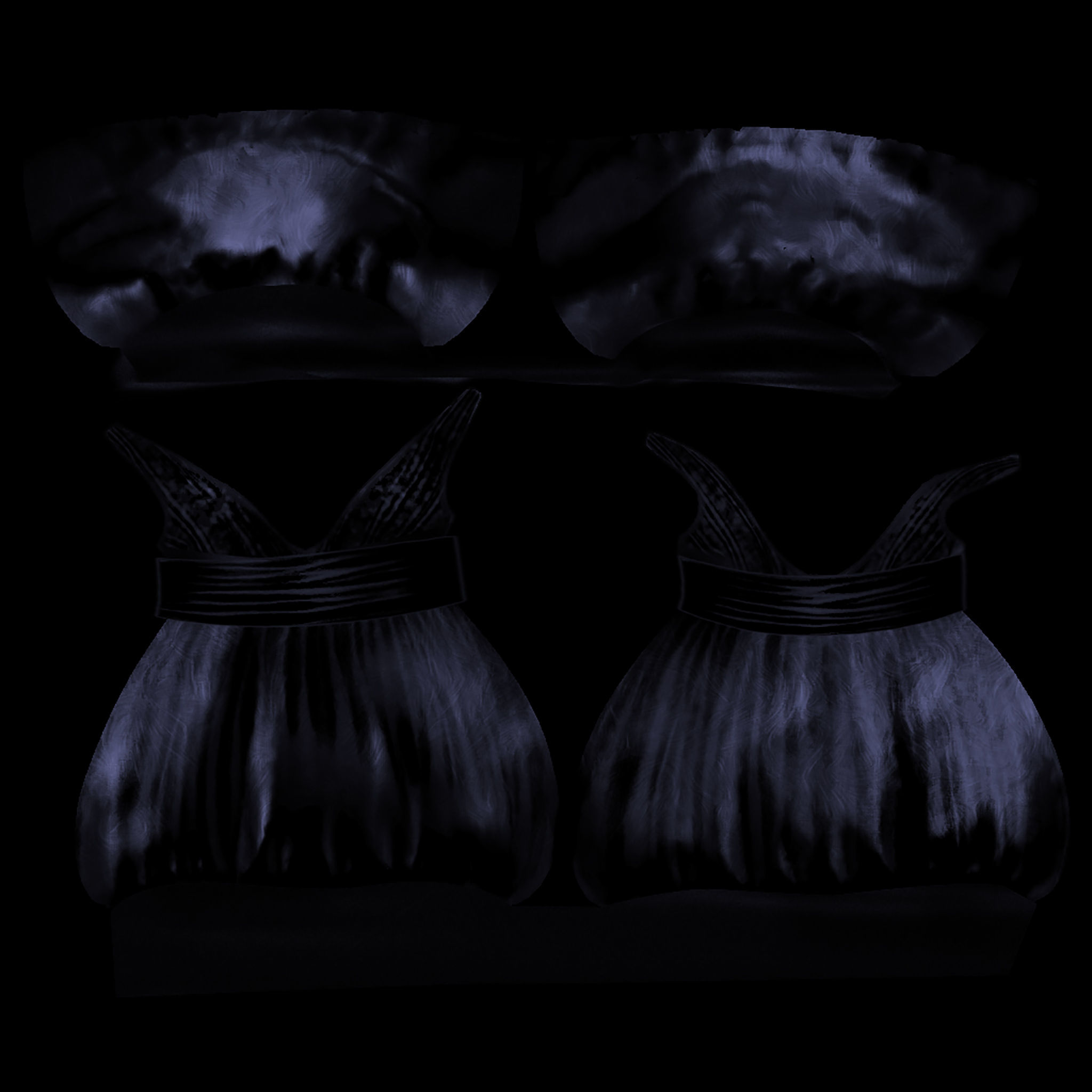 Puffy Dress V1 Low-poly 3D model_11