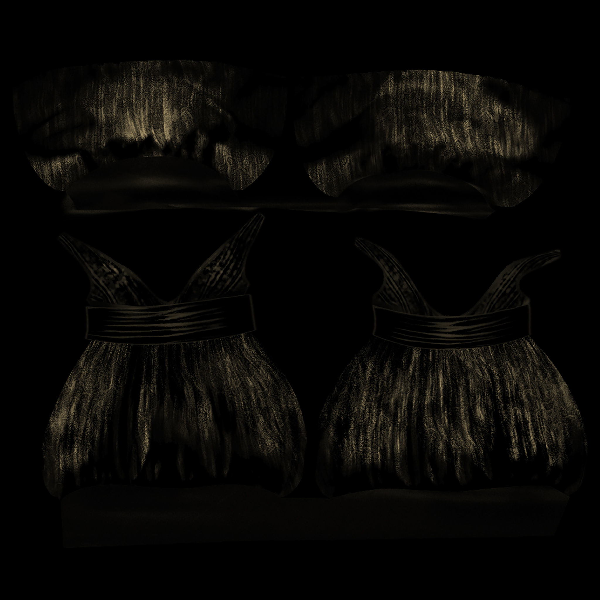 Puffy Dress V1 Low-poly 3D model_12