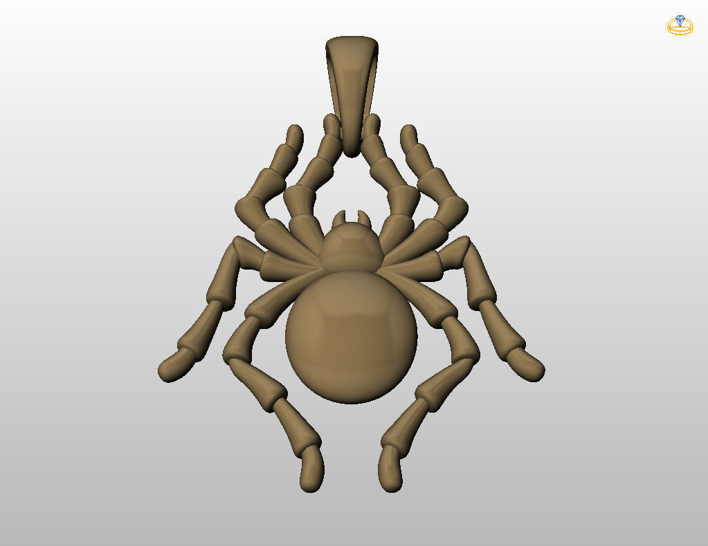 Spider pendant 3D print model_23