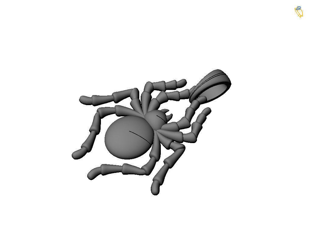 Spider pendant 3D print model_36