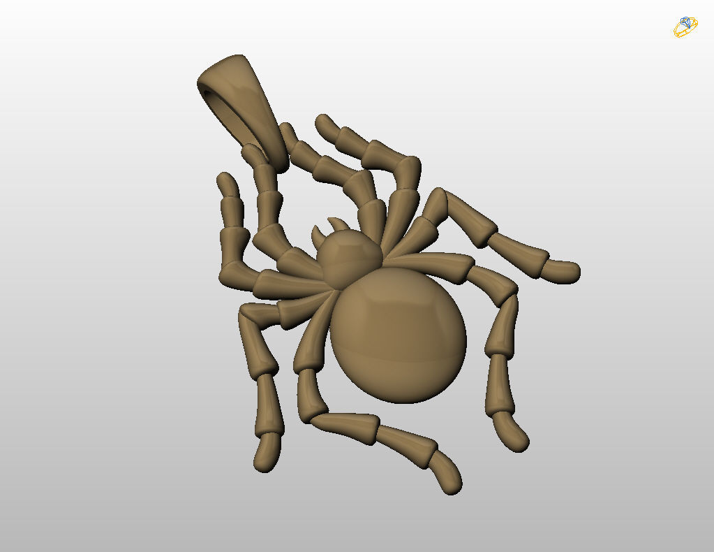Spider pendant 3D print model_34