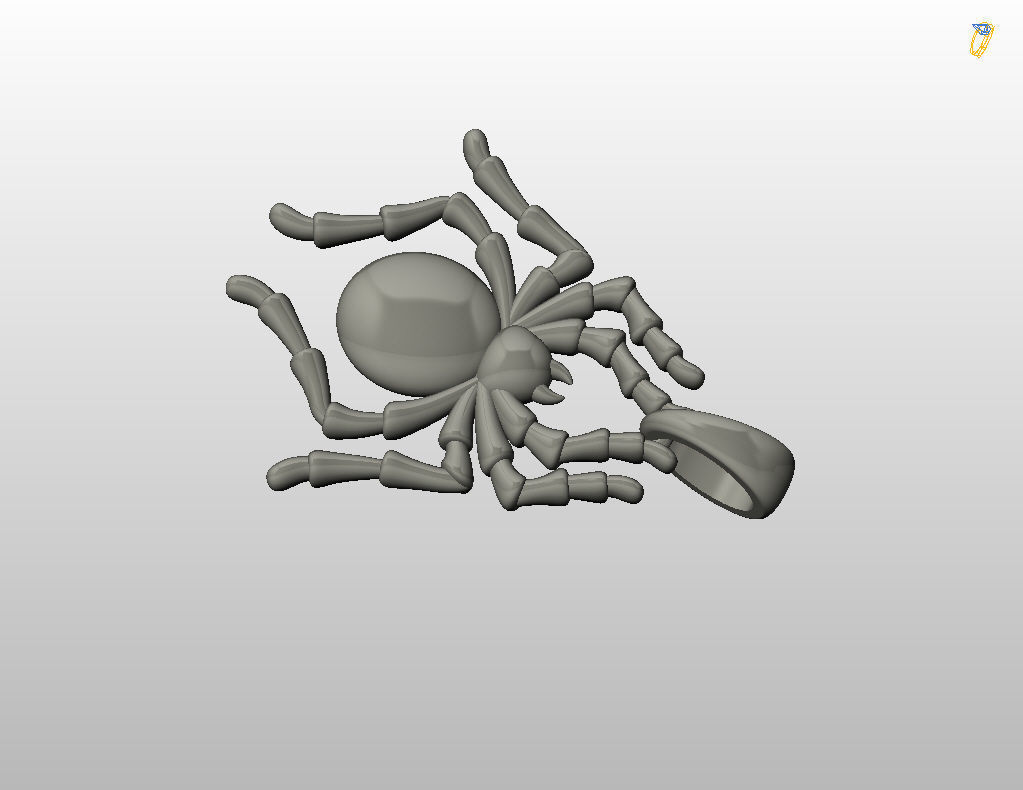Spider pendant 3D print model_7