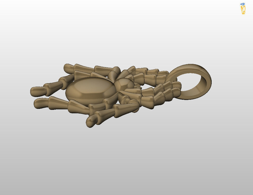 Spider pendant 3D print model_16