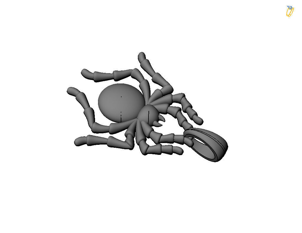 Spider pendant 3D print model_37