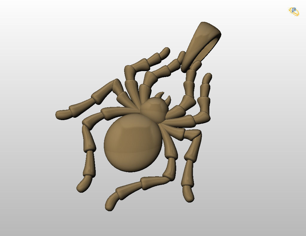 Spider pendant 3D print model_35
